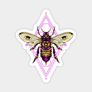 Purple Bee Ornament Magnet