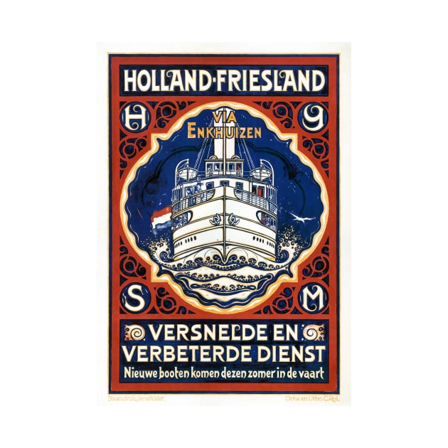 Vintage Travel Poster The Netherlands Holland Friesland by vintagetreasure