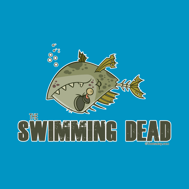 Swimming Dead Zombie Fish by Toonaday