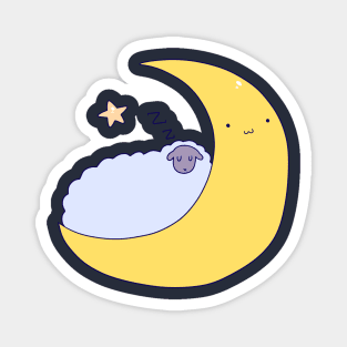 Sleepy Moon Sheep Magnet