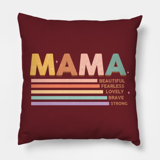 Mama  mothers day tee Pillow by the74
