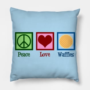 Peace Love Waffles Pillow