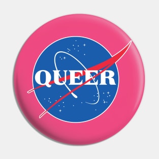 Nasa Queer /// Parody Logo Design Pin