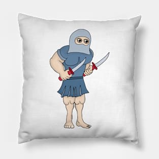 A Masked Warrior with Big Legs Pillow