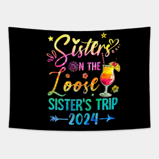 Sisters On The Loose Tie Dye Sister's Weekend Trip 2024 Tapestry