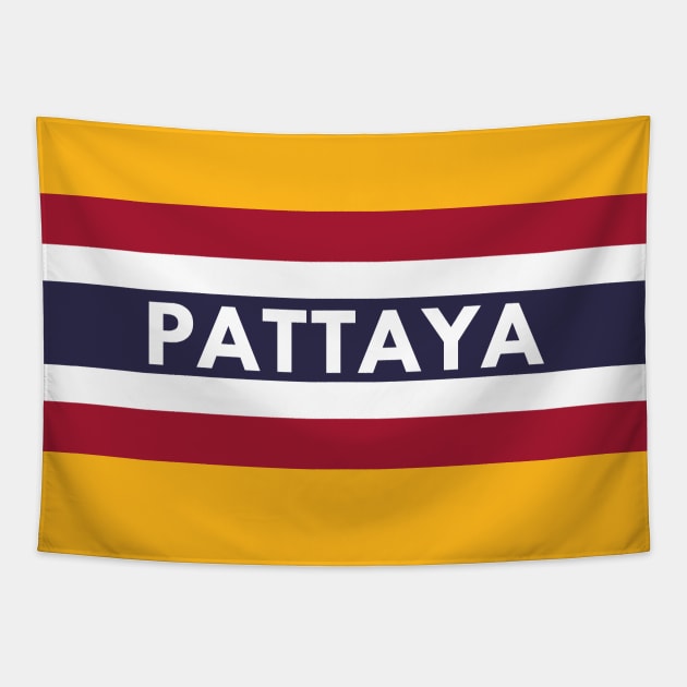 Pattaya City in Thailand Flag Tapestry by aybe7elf