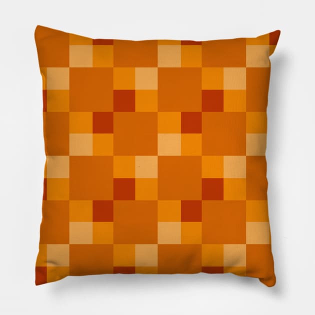 Autumn Tints Patchwork Pattern Pillow by Nuletto