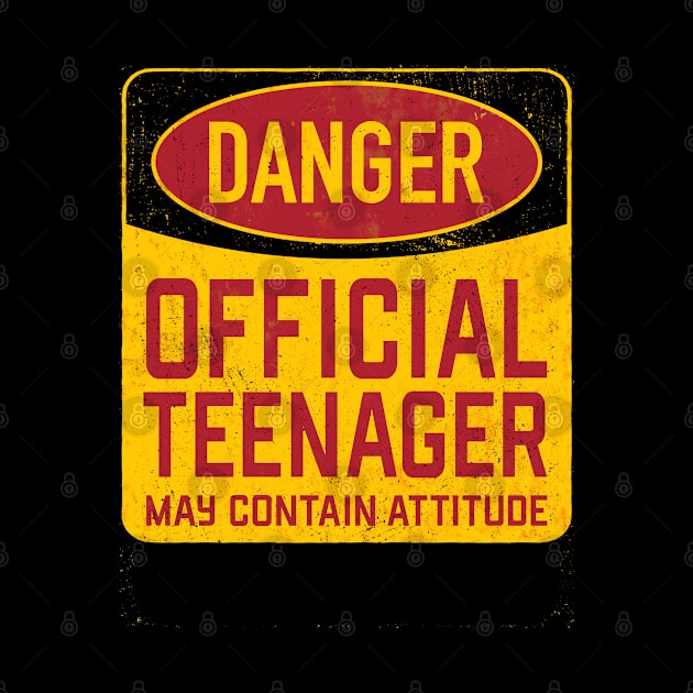 13th Birthday - Danger Official Teenager May Contain Attitude by Kudostees