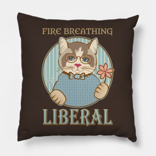 Fire Breathing Liberal Pillow