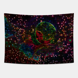Black Panther Art - Glowing Edges 183 Tapestry