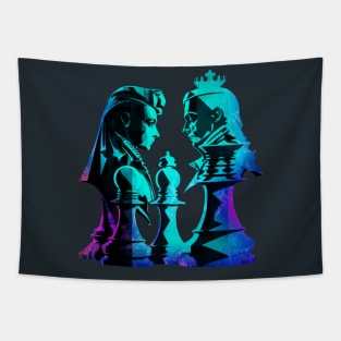 Chess Game Pieces Tapestry
