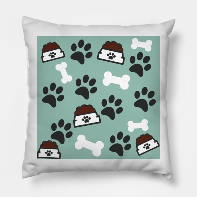 Cute Dog Themed Pattern #1 Pillow by Trendy-Now