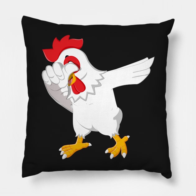 Chicken Dab Pillow by helloshirts