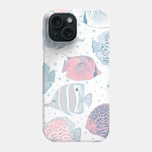 Aquarium Fishes | Pink Blue |Hand drawn Phone Case