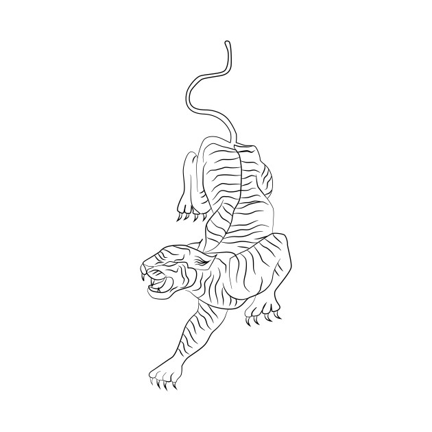 Lineart Tiger by lucywho.design