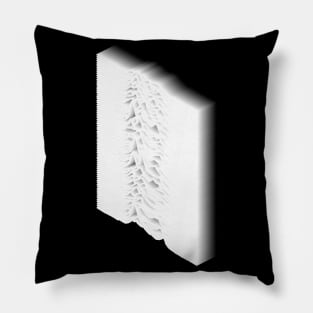 3D Unknown Pleasures Inspired Graphic Design Artwork Pillow