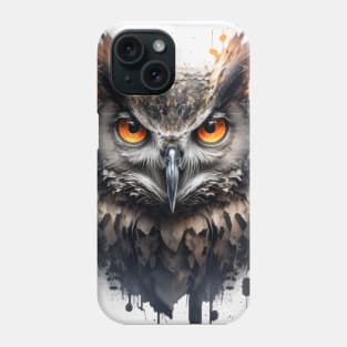 Owl Portrait Animal Painting Wildlife Outdoors Adventure Phone Case