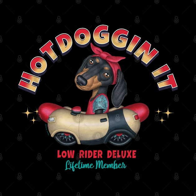 Piper Dachshund HotDoggin It by Danny Gordon Art