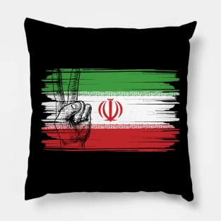 Iran Flag Victory Pillow