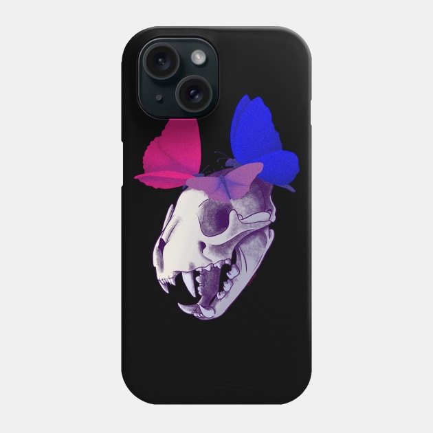 Bi Pride Skull Phone Case by DustbunnyStudios