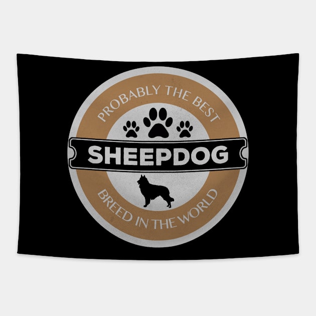 Sheepdog Logo Tapestry by RAADesigns