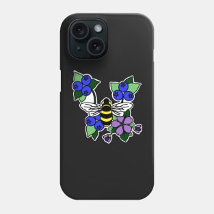 Bees and Blueberries Phone Case