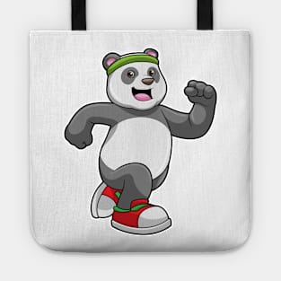 Panda at Running with Headband Tote