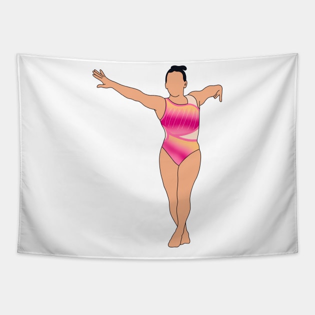 Suni Lee 2023 USAGym Champs Podium Training Tapestry by Coach Alainne Designs