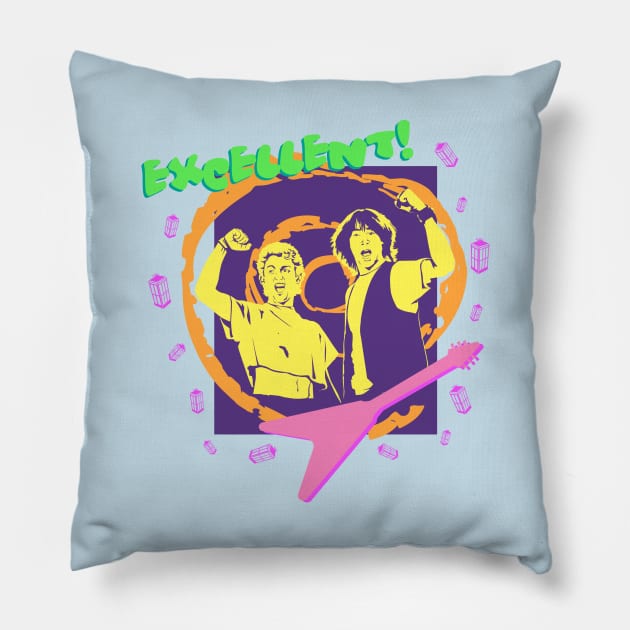 Excellent! (Bill & Ted) Pillow by mosgraphix