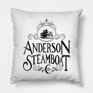 Anderson Steamboat Co, Black Letters Pillow