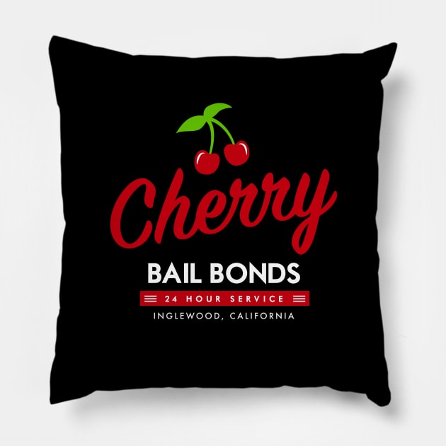 Cherry Bail Bonds Pillow by Woah_Jonny