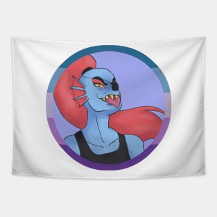 Fishy Lesbian - Blue lesbian flag Tapestry