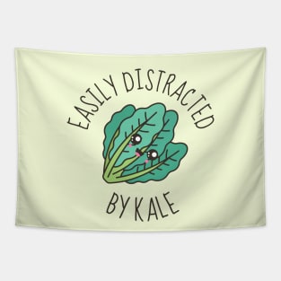 Easily Distracted By Kale Funny Tapestry