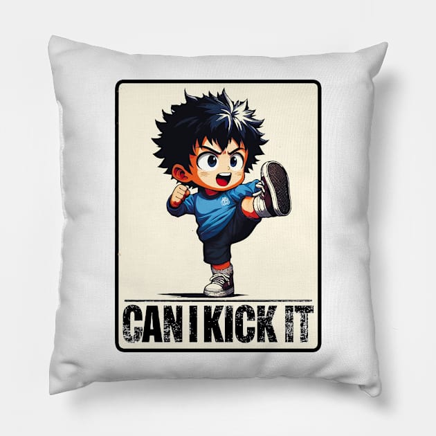 Can I Kick It Pillow by Cutetopia