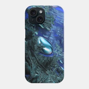 Shiny blue pebbles Phone Case