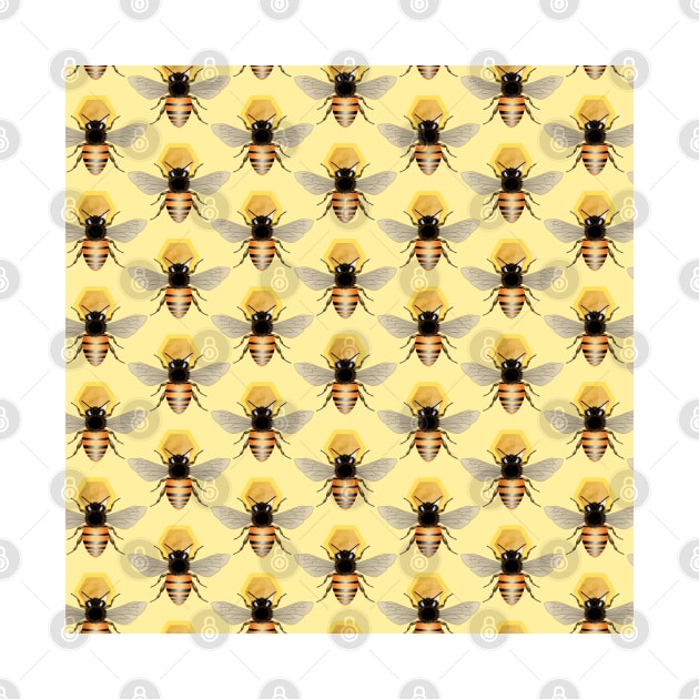 Honey Bees Pattern by Designoholic