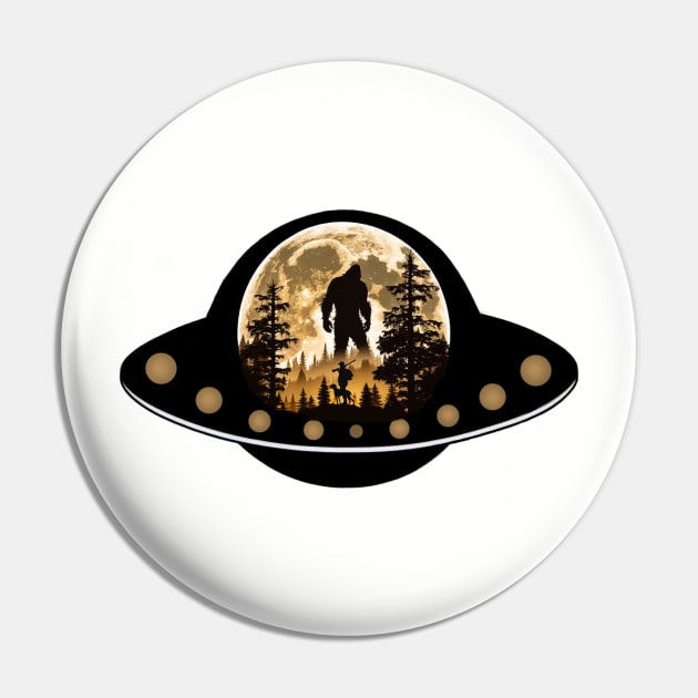 Bigfoot Sasquatch UFO Hunter Dog T Shirt Stickers Pin by candiscamera