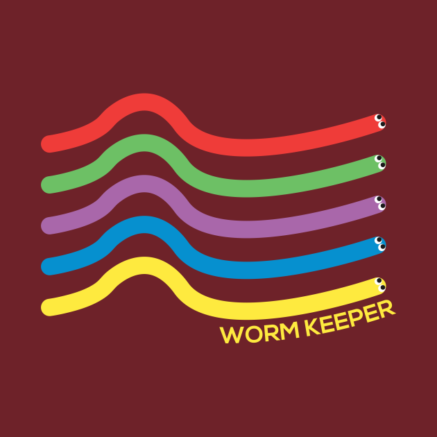 Discover Rainbow Worm Keeper Farming Funny - Worm Farmer - T-Shirt