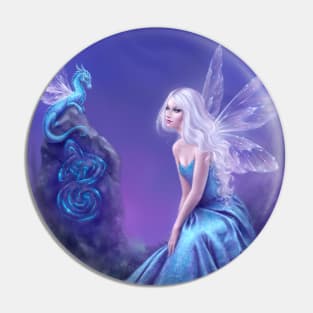 Luminescent Fairy & Dragon Art Pin