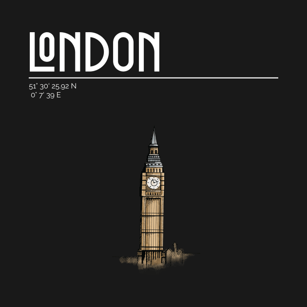 London, Big Ben, coordinates by STELATOCLOTHING