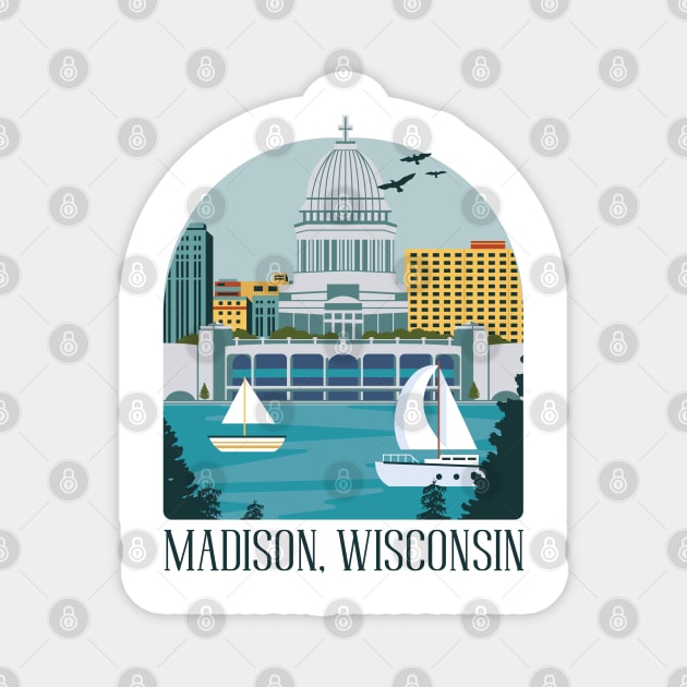 Madison Wisconsin Magnet by MajorCompany