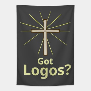 Got Logos? Greek Christian Gospel Witness w/ Cross Tapestry