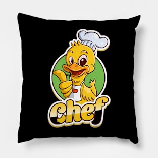 Duck chef mascot Pillow