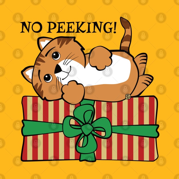No Peeking Christmas Cat by Sue Cervenka