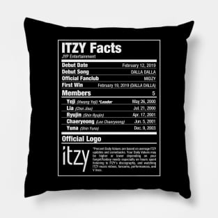 ITZY Kpop Nutritional Facts 2 Pillow