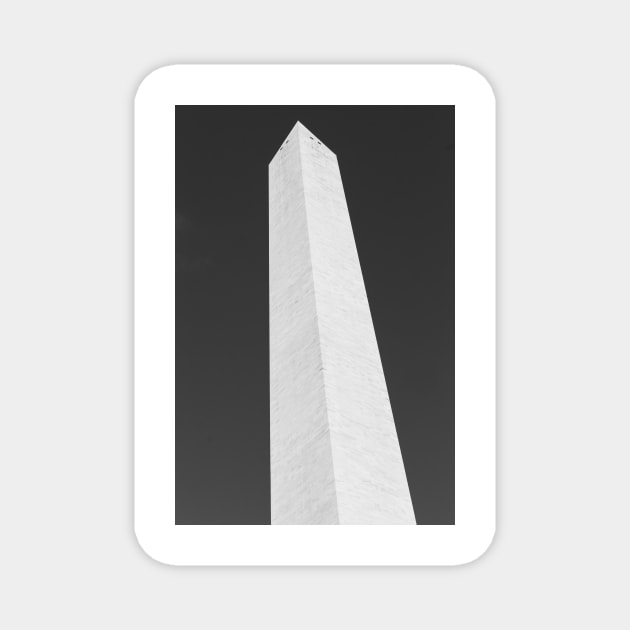 Washington Monument tall obelisk in National Mall Washington DC commemorating George Washington monochrome Magnet by brians101