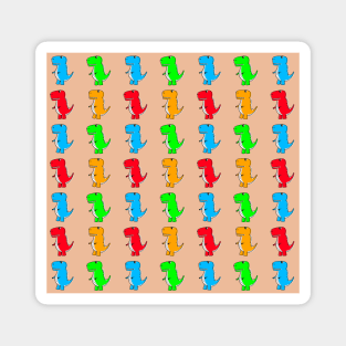 Cute Dino Drawing Pattern Magnet