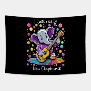 Jazzy Elephant Serenade Birthday Tapestry