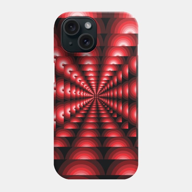 Optical illusion abstract futuristic pattern Phone Case by Asim138