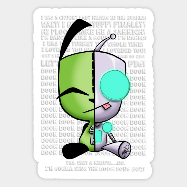 Gir Invader Zim Gir Sticker Teepublic Invader zim is an american animated television series created by jhonen vasquez. gir